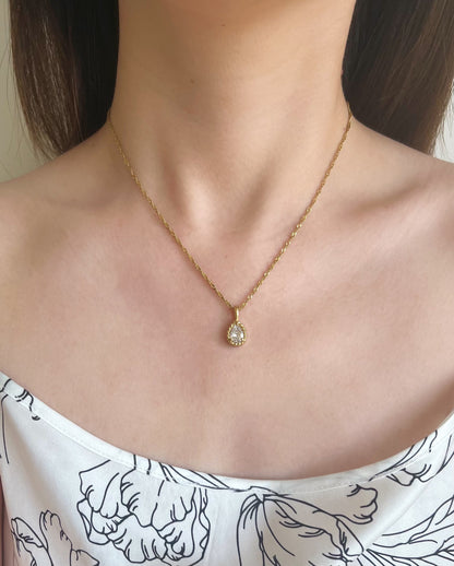 Teardrop Diamond Necklace