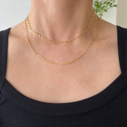 14k gold shimmer chain