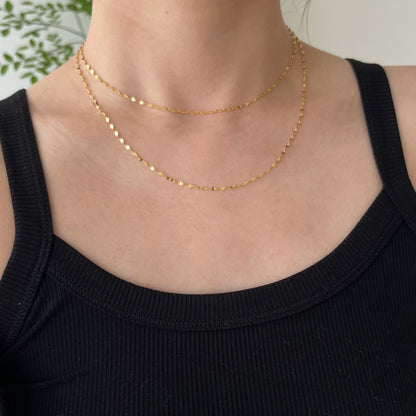 14k gold shimmer chain