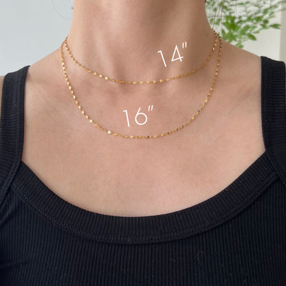 14k gold shimmer chain