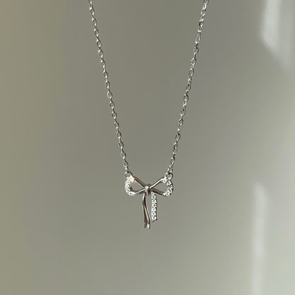 "Anna" Diamond Bow Necklace