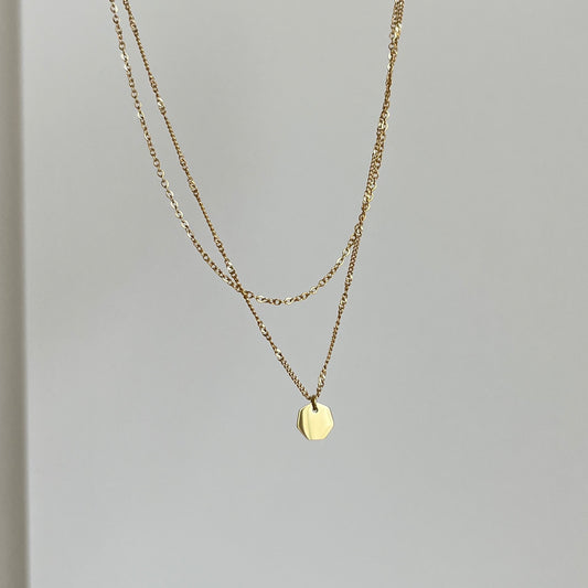 Gold Double Strand Necklace