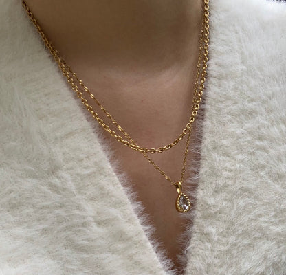 Teardrop Diamond Necklace