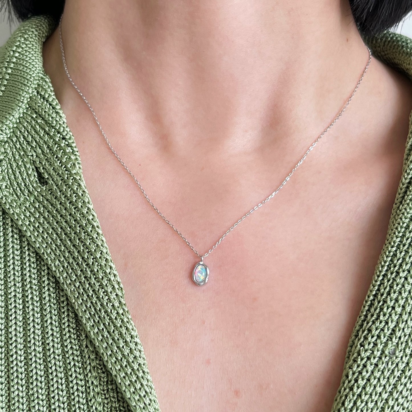 Opal Pendant Necklace