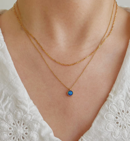 Blue Opal Necklace