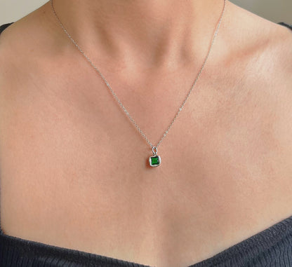 Emerald Green Charm Necklace