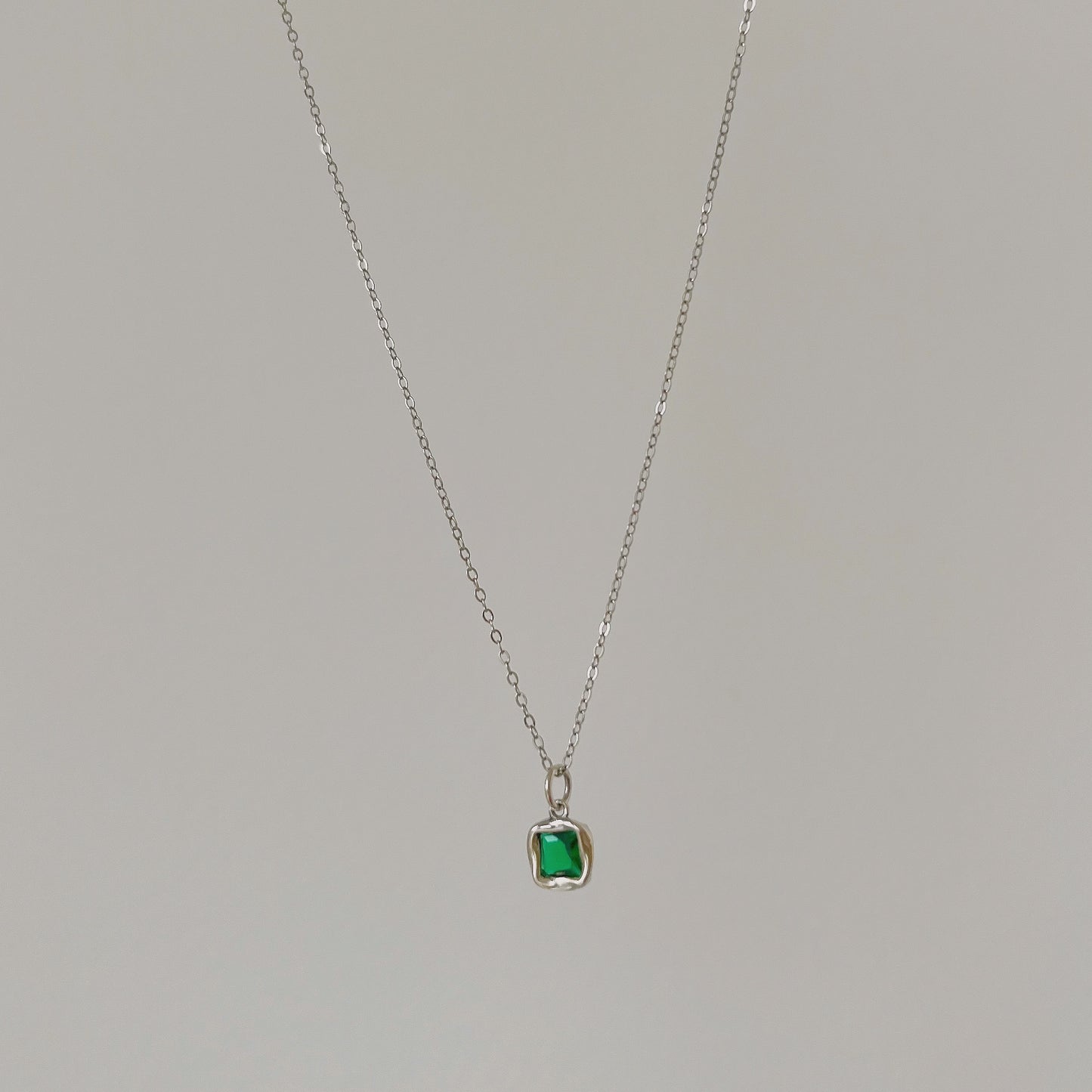 Emerald Green Charm Necklace