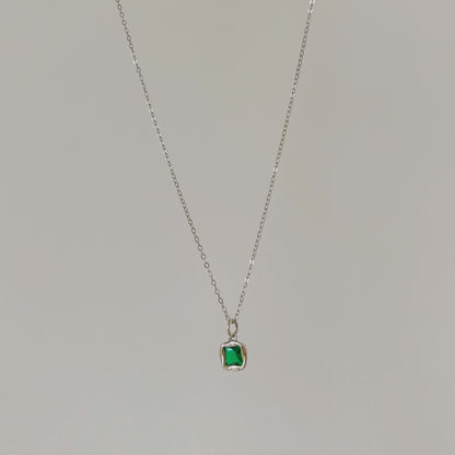 Emerald Green Charm Necklace