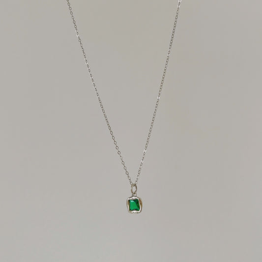 Emerald Green Charm Necklace