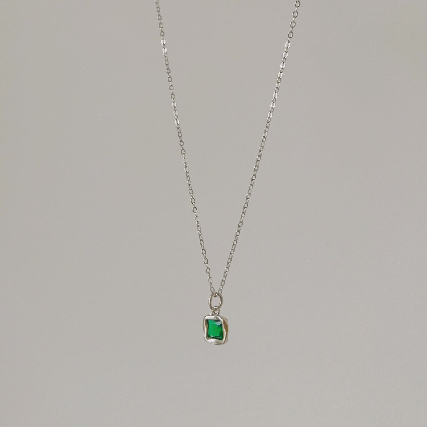 Emerald Green Charm Necklace