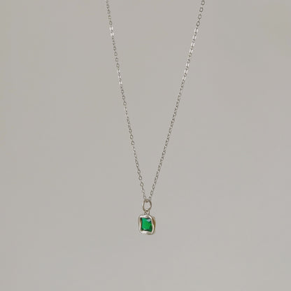 Emerald Green Charm Necklace