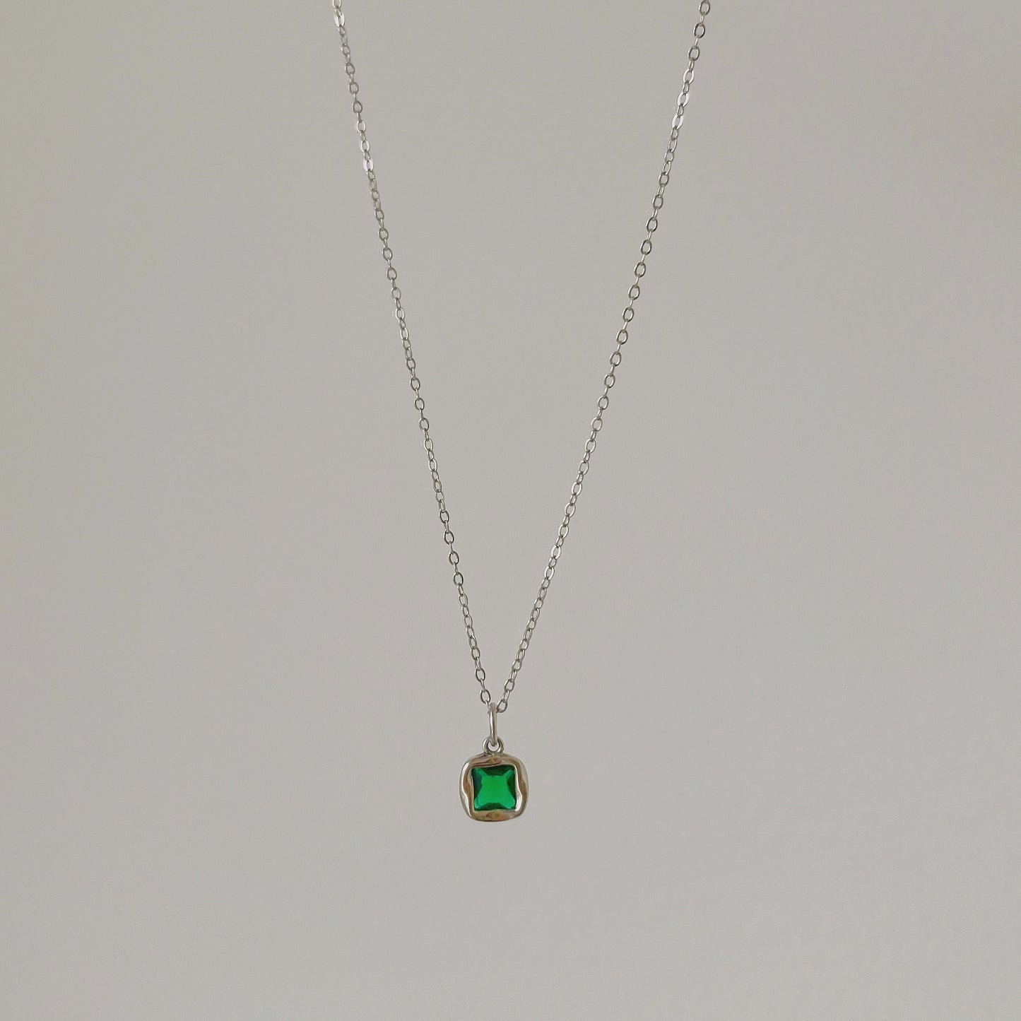 Emerald Green Charm Necklace