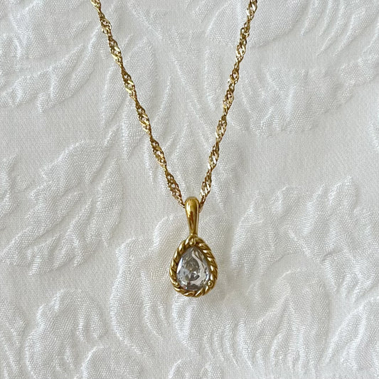 Teardrop Diamond Necklace