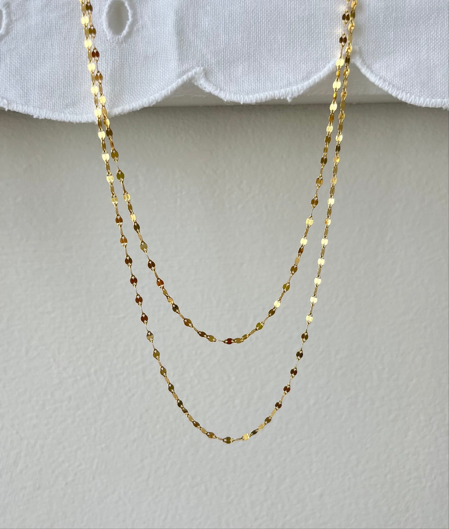 14k gold shimmer chain