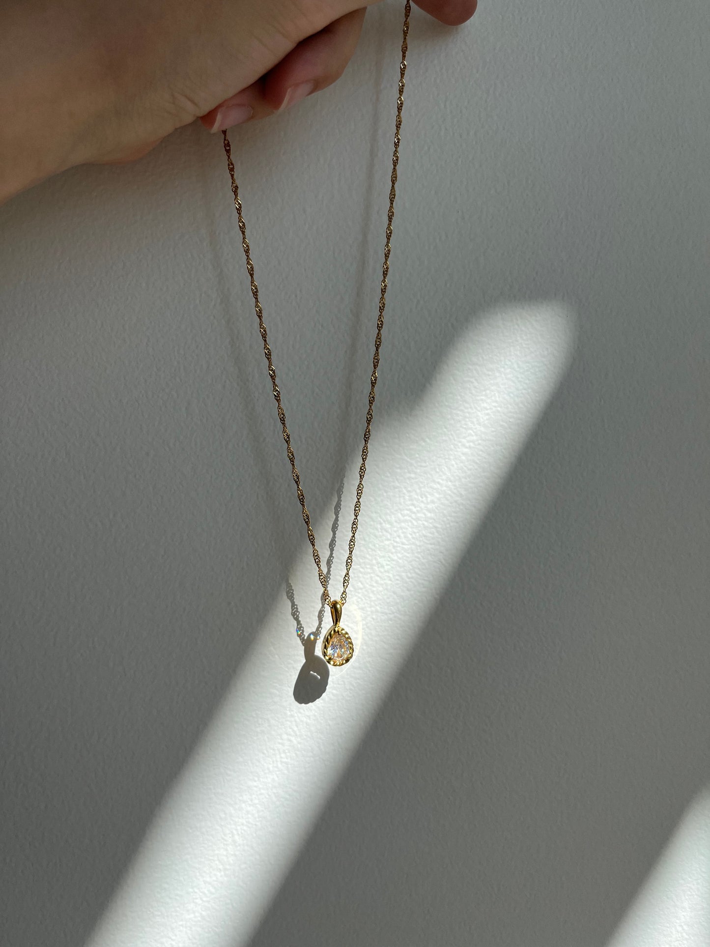 Teardrop Diamond Necklace