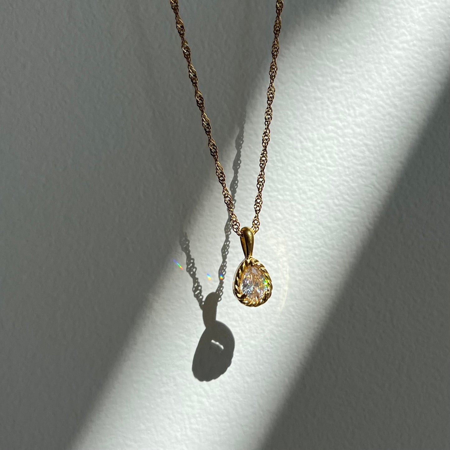 Teardrop Diamond Necklace