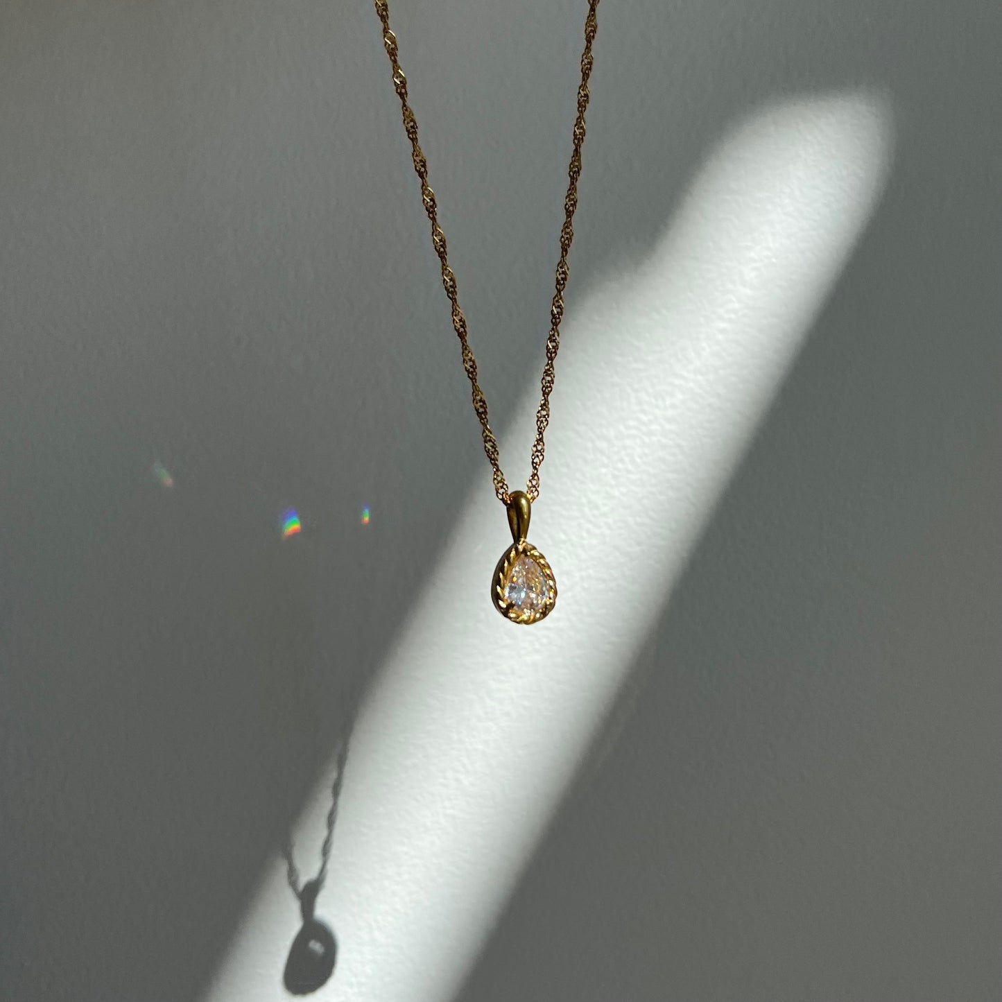 Teardrop Diamond Necklace